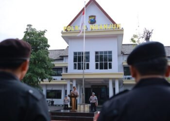 Senkom Ponpes Al Ubaidah Hadiri Apel Sabuk Kamtibmas
