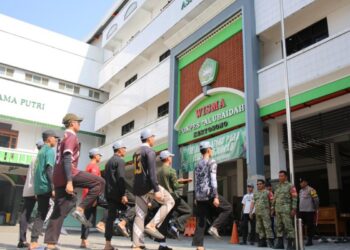 Koramil 0810/06 Kertosono Persiapkan Santri Ponpes Al Ubaidah Sambut Hari Santri 2026